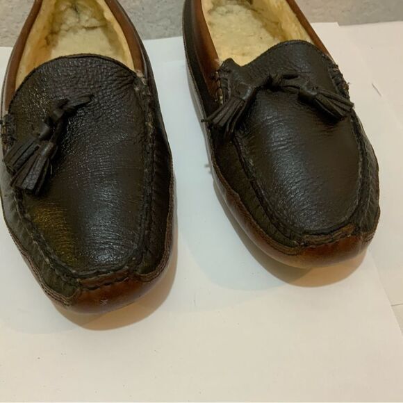 Allen Edmonds Leather Tassel Wolcott House Slippers size 11 - Picture 2 of 13